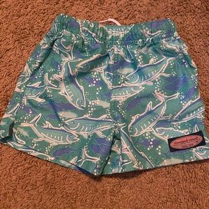 Boys Vineyard Vines Swim shorts and Football Whale shirt